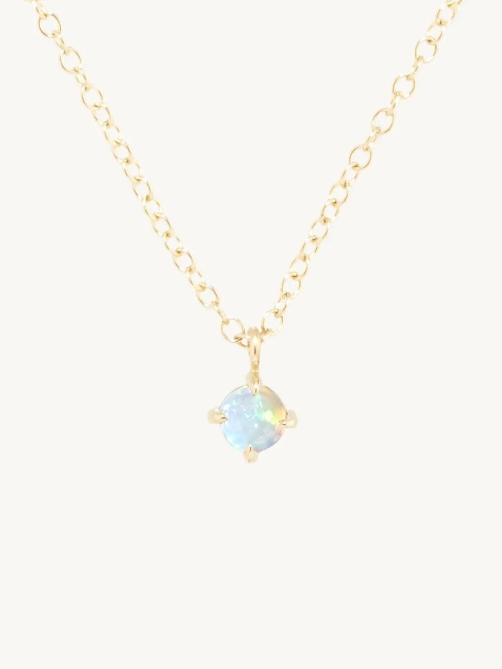 Catbird - Slumberous Light Necklace, Opal Solitaire